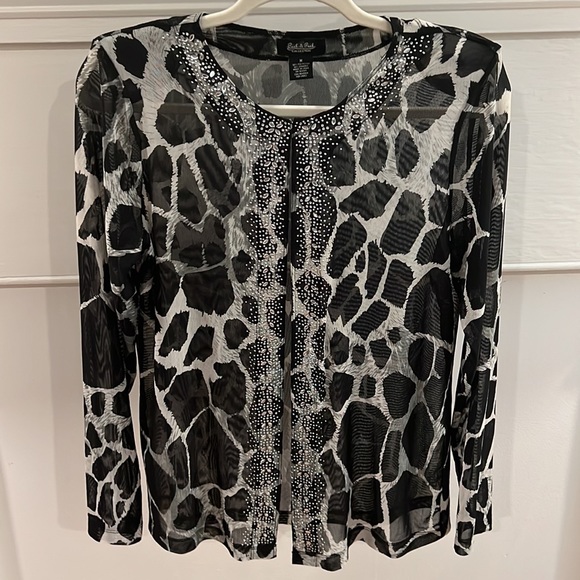 Peck & Peck Open Sheer Top - Size Medium - Picture 8 of 8